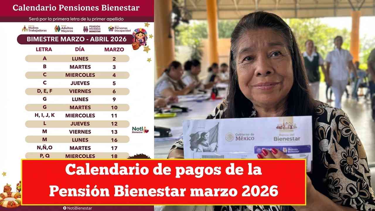 calendario pension bienestar 2026 2